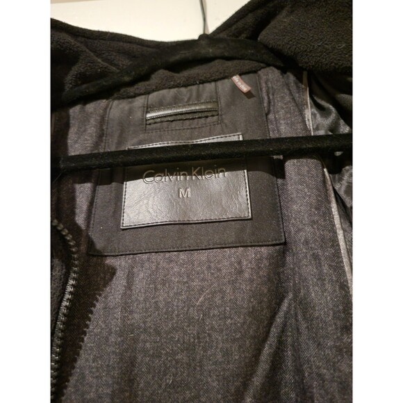 Calvin Klein Outerwear Double-Zip Layered Jacket Removable Hood Men's M - Picture 6 of 9